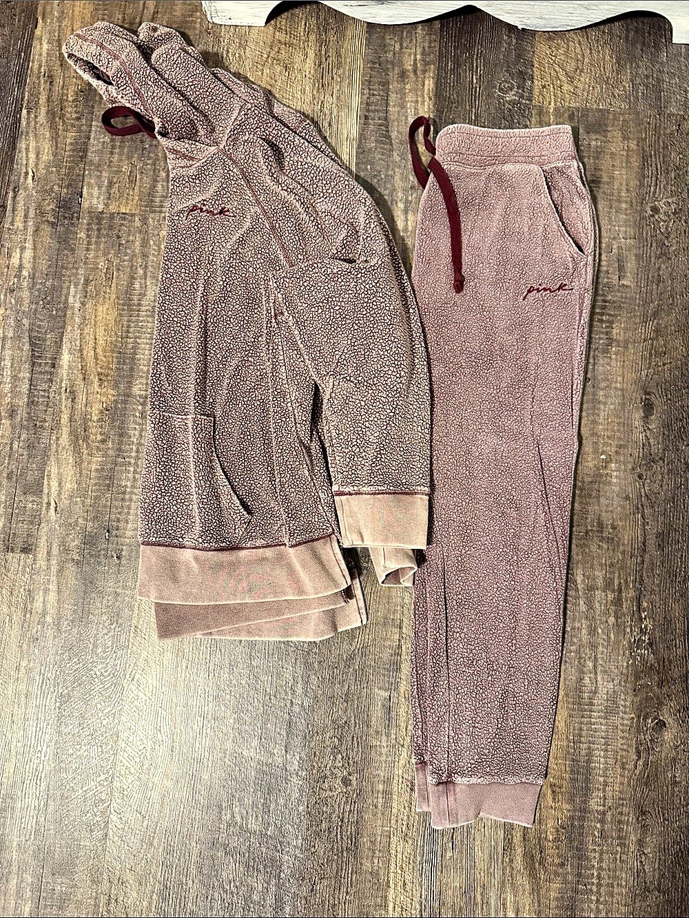 Victoria's Secret PINK Fleece Hoodie & Jogger Set in Purple
